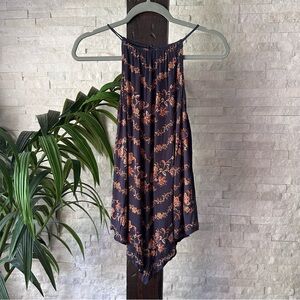 Maurices Dark Floral Paisley Boho Sleeveless Swing Blouse Size M